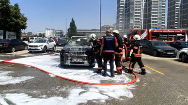 MalatyaPark Otoparkında Korku Dolu Anlar! LPG’li Araçta Çıkan Yangın Paniğe Neden Oldu