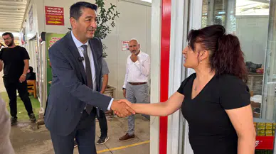 TSO Başkan Adayı Boyraz Geçici Çarşı Esnafını Ziyaret Etti