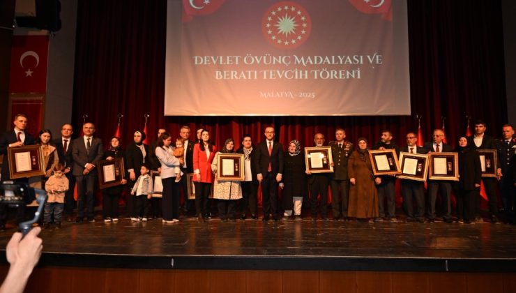 Malatya’da 11 aileye Devlet Övünç Madalyası ve Berat