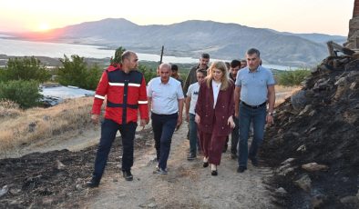 Ölmeztoprak, Kale’de ki yangınlar sonrası bölgede incelemeler yaptı