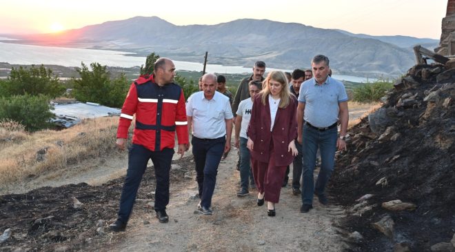 Ölmeztoprak, Kale’de ki yangınlar sonrası bölgede incelemeler yaptı